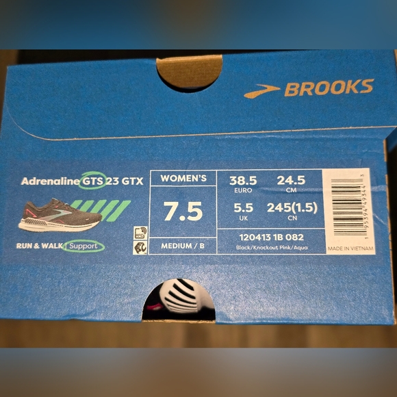 Brooks Adrenaline GTS 23 Women’s Running Shoes – Black / Pink / Blue SZ 7.5 - Picture 12 of 12